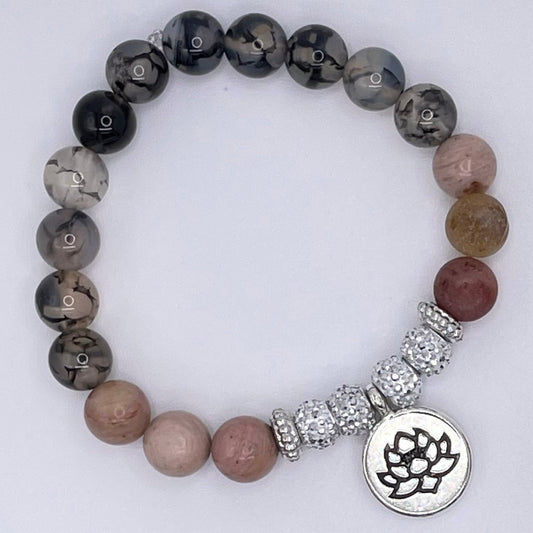 Women's "Lotus" Mixed Bead Chakra Bracelet