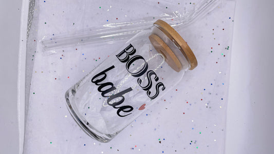 Libbey Glass Can - Boss Babe A (16 oz.)